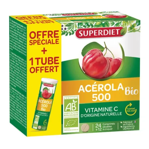 Acérola500 12 comprimés tube (2+1) 83g