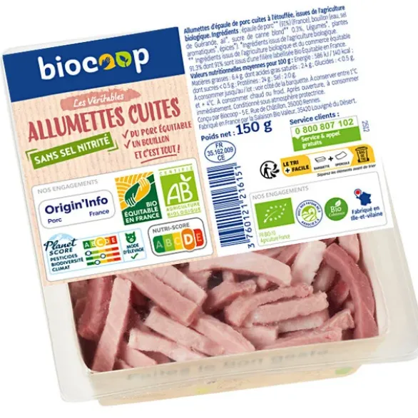 Allumette de porc cuite 150g
