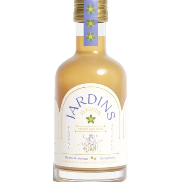 Apéritif sans alcool fleurs de sureau bergamote Jardins Fleuris 20cl