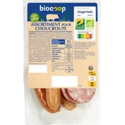 Assortiment choucroute sans sel nitrité env. 385g