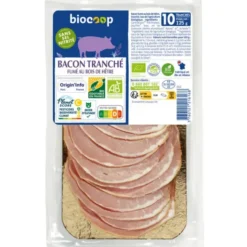 Bacon fumé sans sel nitrité (10) 125g