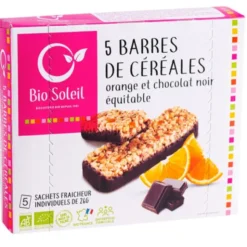 Barre céréale choco noir orange (5) 130g