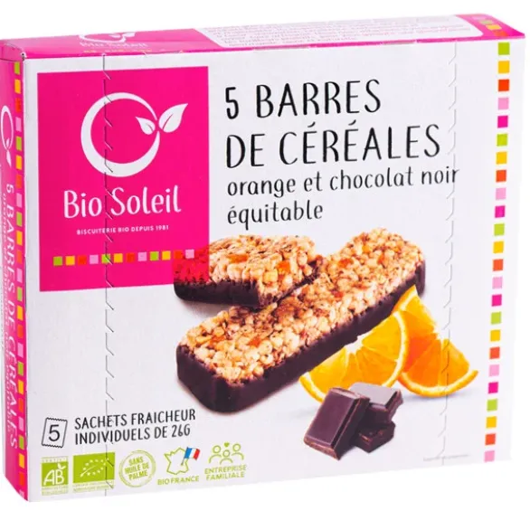 Barre céréale choco noir orange (5) 130g
