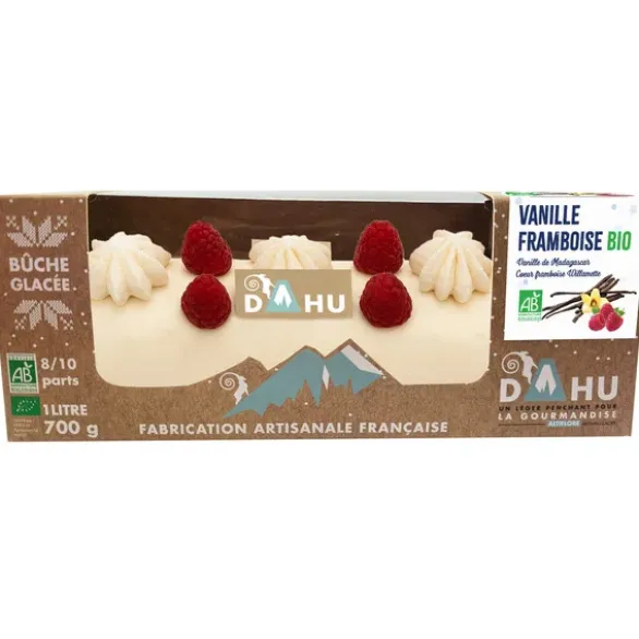 Bûche vanille framboise 700g