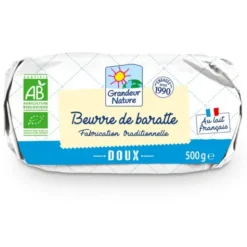 Beurre de baratte doux 500g