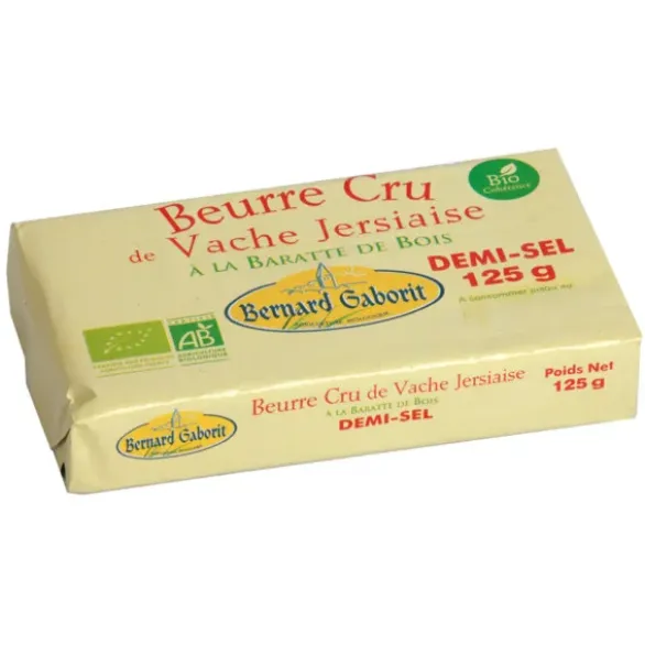 Beurre demi-sel de baratte cru 125g