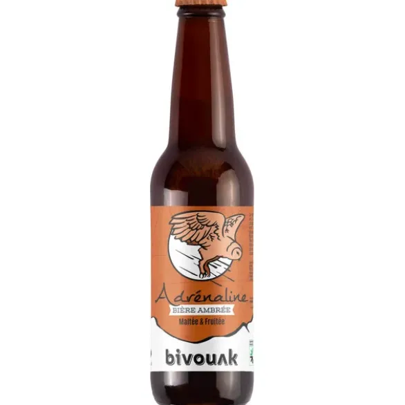 Bière ambrée Adrénaline 4,8° 33cl