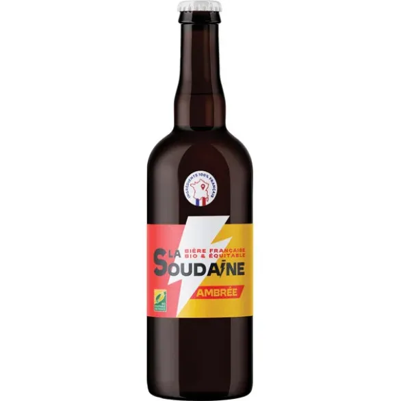 Bière ambrée La Soudaine 5,6° 75cl
