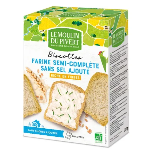 Biscotte semi-complète sans sel ajouté 200g