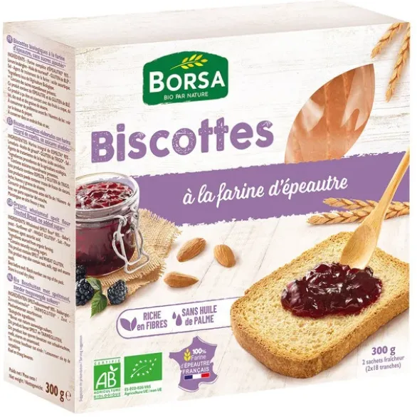 Biscottes à la farine d'épeautre 300g