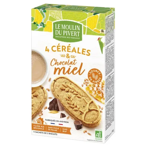Biscuit céréales miel chocolat 190g