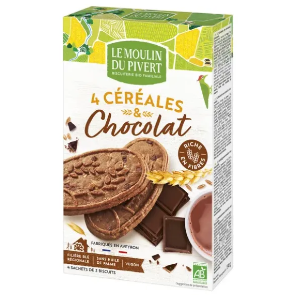 Biscuit petit déj céréales chocolat 190g