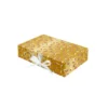 Boîte cadeau kraft rectangulaire noeud doré