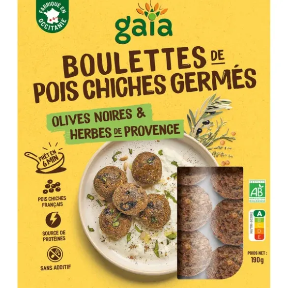 Boulette pois chiche germé olive Herbes de Provence 190g