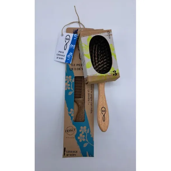 Brosse lissage et peigne démêlant kit