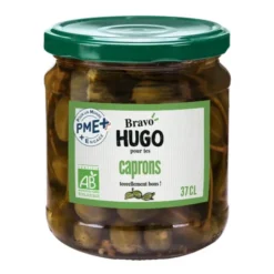 Caprons pasteurisés au vinaigre 120g net égoutté