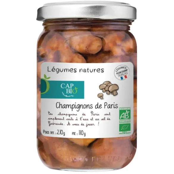 Champignons de Paris entiers 110g net égoutté