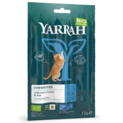 Chat snacks bâtonnets à mâcher au poisson (3) 15g