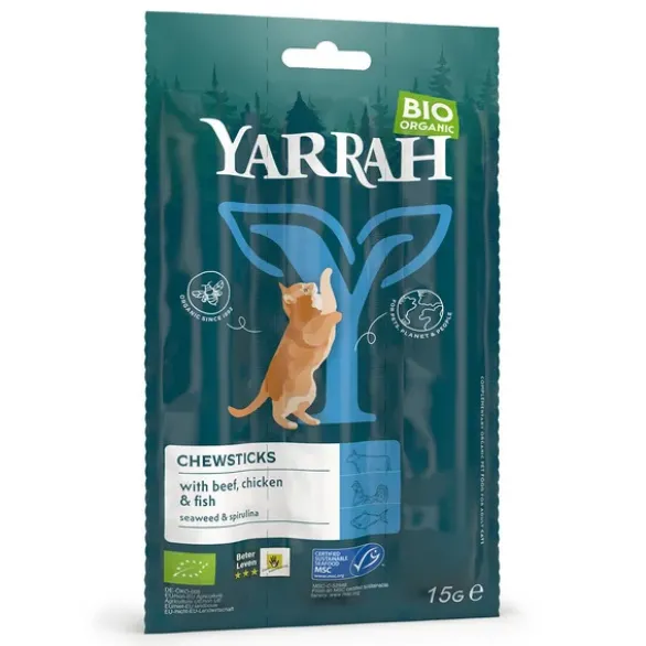 Chat snacks bâtonnets à mâcher au poisson (3) 15g