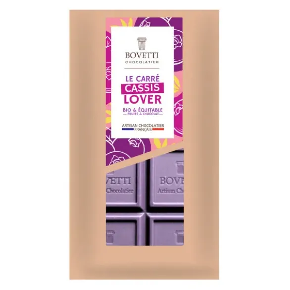 Chocolat blanc au cassis 80g