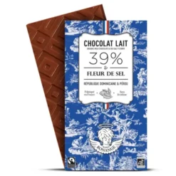 Chocolat lait fleur de sel 39% 80g
