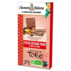 Chocolat lait fourré sésame feuilletine 92g