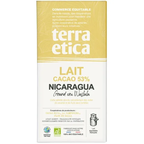 Chocolat lait Nicaragua 53% 100g