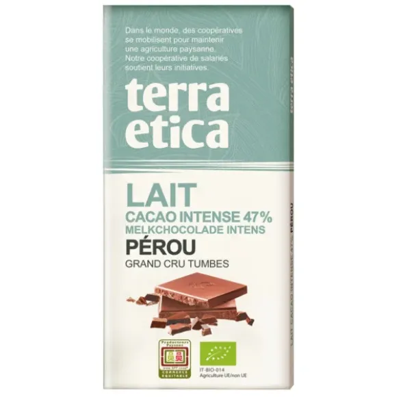 Chocolat lait Pérou 47% 100g