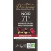 Chocolat noir cajou fr rouges 71% 100g