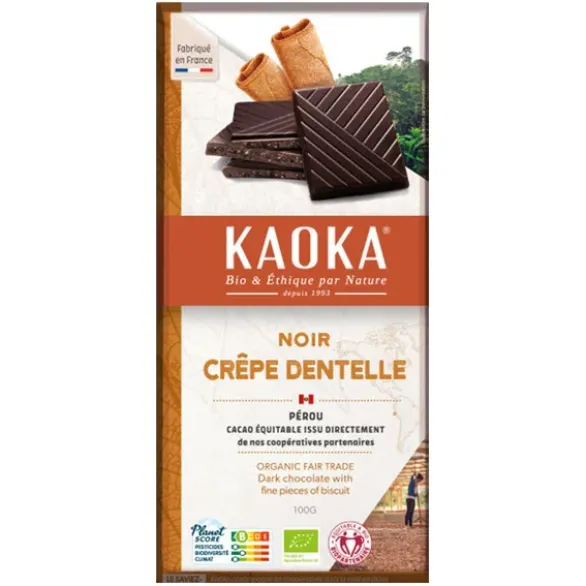 Chocolat noir crêpe dentelle 58% 100g