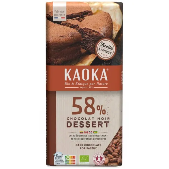 Chocolat noir dessert 58% tablette 200g