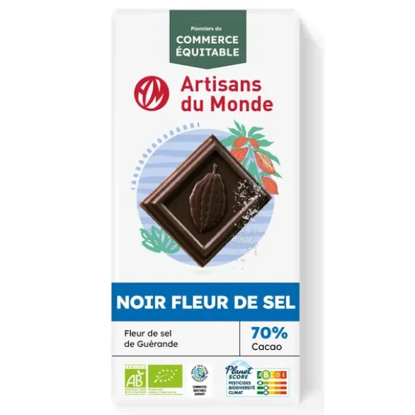 Chocolat noir à la fleur de sel de Guérande 100g