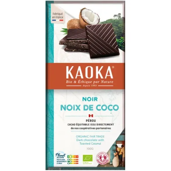Chocolat noir noix de coco 58% 100g