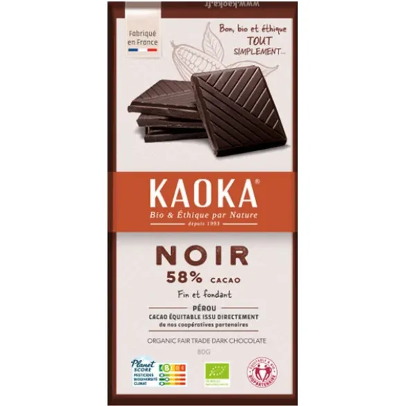 Chocolat noir simply dark 58% 80g