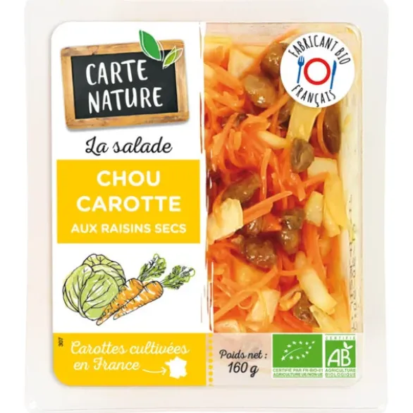 Chou carottes aux raisins secs