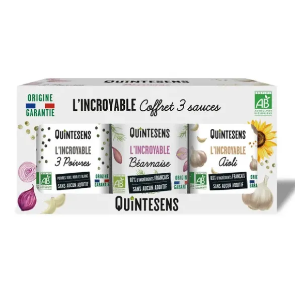 Coffret 3 sauces (béarnaise, 3 poivres, aïoli) 3x90g