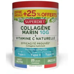 Collagène marin T1,2,3 VitC poudre +252,5g