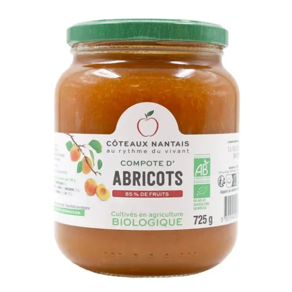 Compote abricot morceaux 725g
