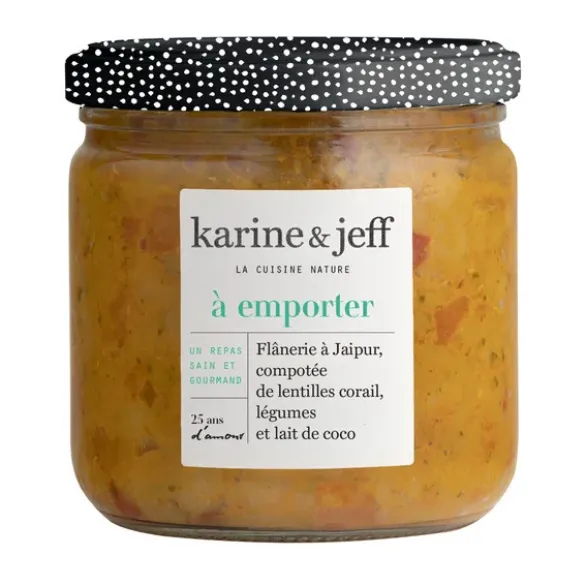 Compotée de lentilles corail légumes et lait de coco Flânerie à Jaipur 380g