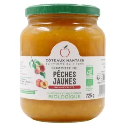 Compote pêche jaune morceaux 725g