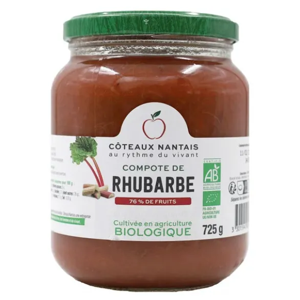 Compote rhubarbe morceaux 725g