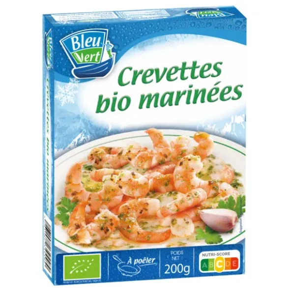 Crevettes bio marinées à poêler 200g