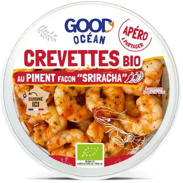 Crevettes décortiquées au piment façon "Sriracha" 100g