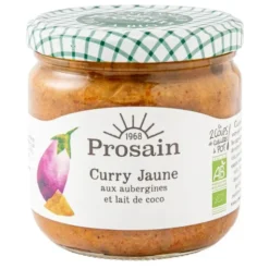 Curry jaune aubergines lait de coco 345g