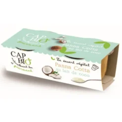 Dessert végétal panna cotta au lait de coco 2x100g