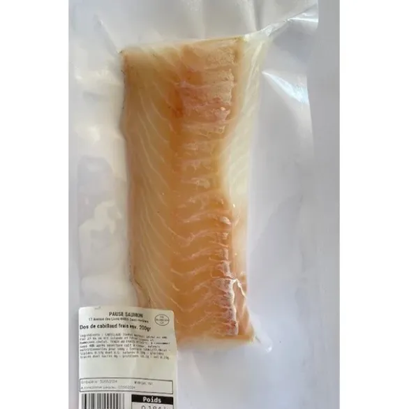Dos de cabillaud sans peau env. 200g