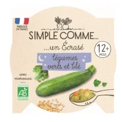 Ecrasé de légumes verts & blé assiette 200g