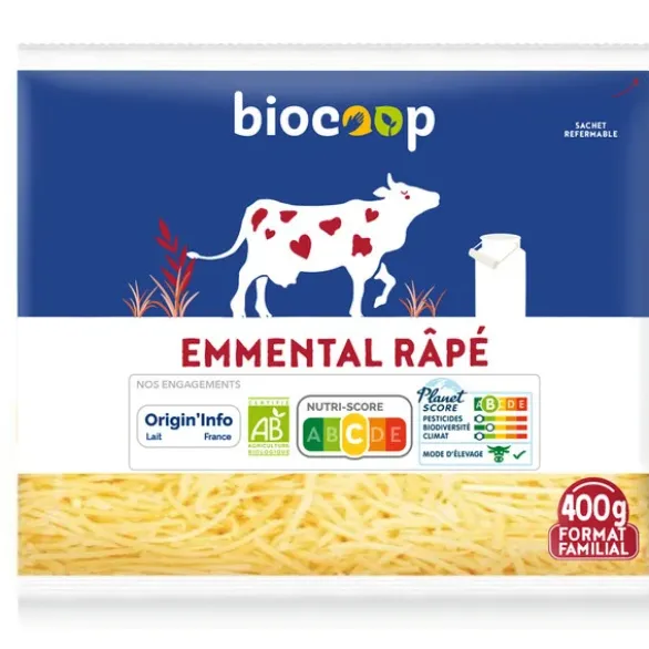 Emmental râpé 29% 400g