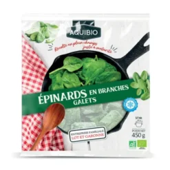 Epinards branche palets 450g