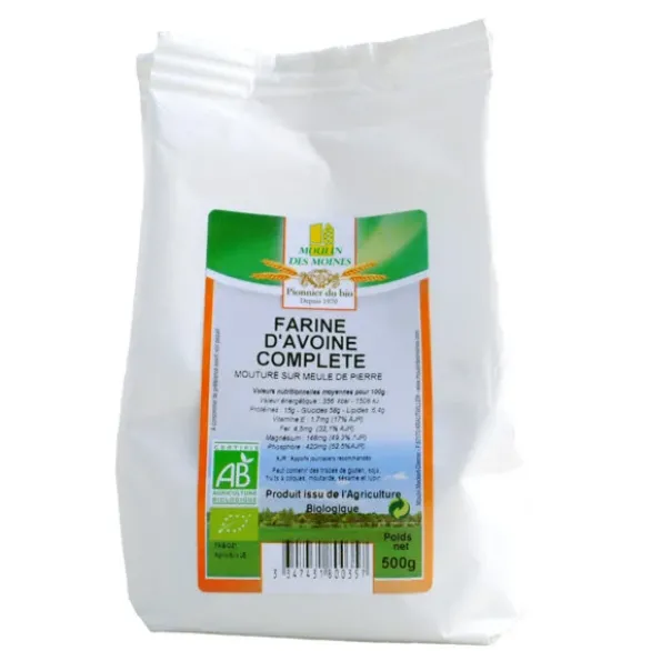 Farine d'avoine complète 500g